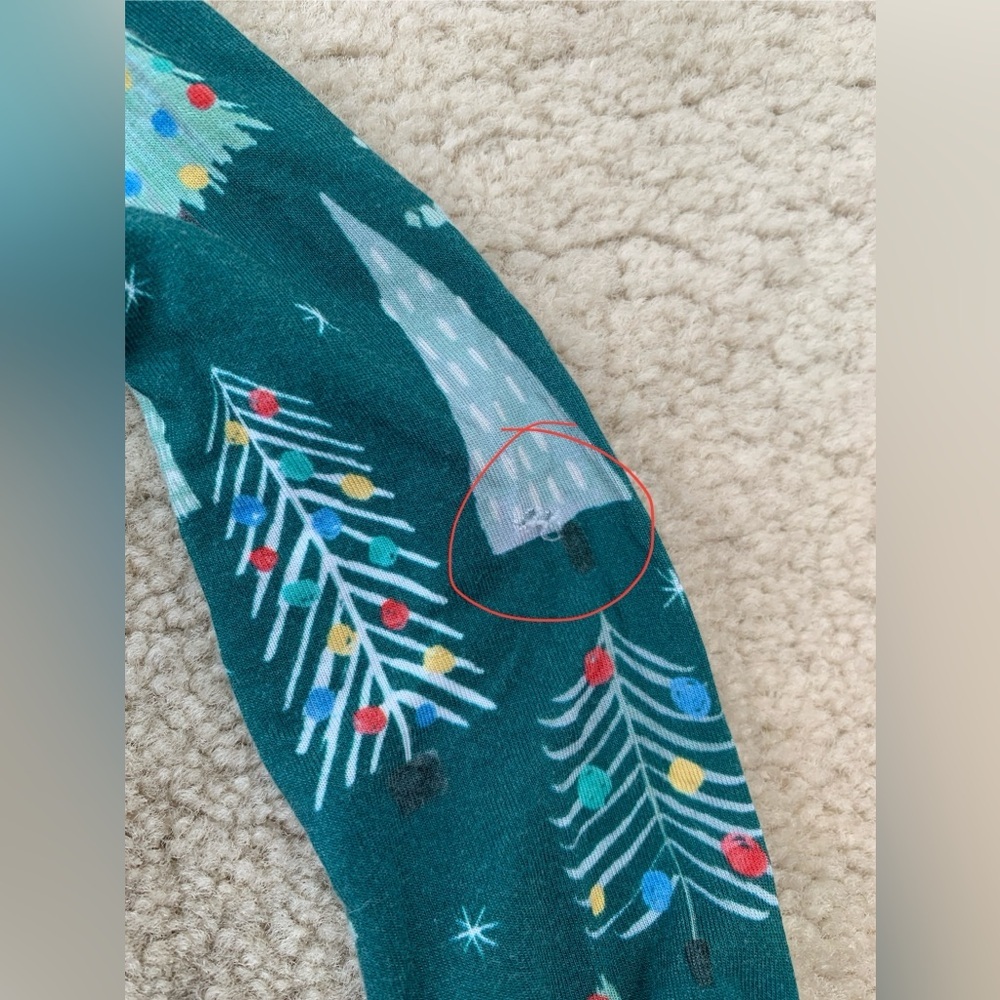 Little Sleepies Size 12-18 Months Twinkling Trees Christmas Zippy Pajamas - Picture 7 of 8
